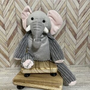 Scentsy Buddy 2010 Ollie Elephant Plush Gray Pink Plush Animal 16" No Scent Pak
